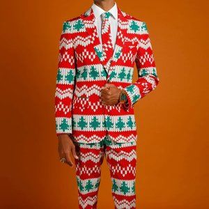 Shinesty The Red Ryder Knit Print Christmas Suit